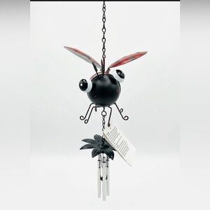 Whimsical Ladybug Solar Wind Chime